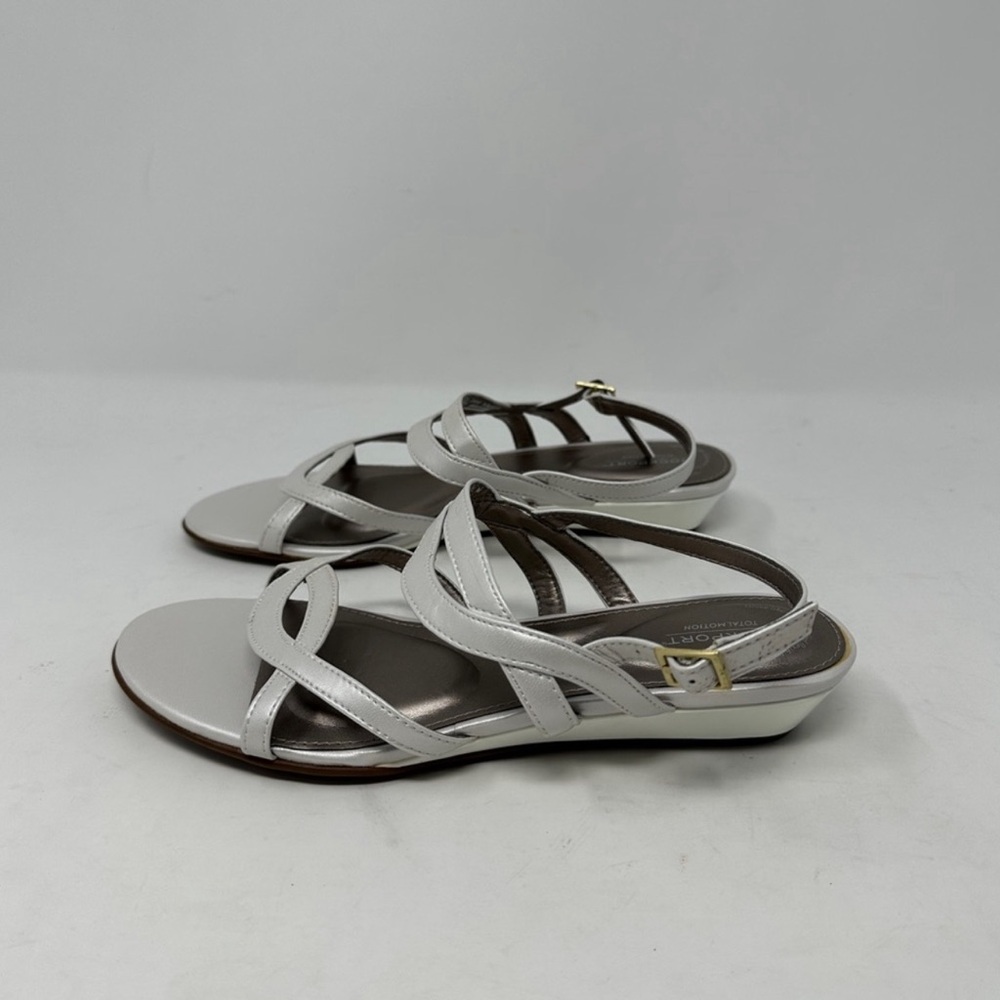 Rockport Women’s Zandra Anklestrap Pearl Sandals Size 8 TotalMotion EUC no box - Picture 5 of 11